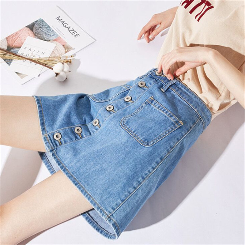 唐狮官方旗舰店牛仔裙女夏潮a字裙 唐狮喜之乐半身裙