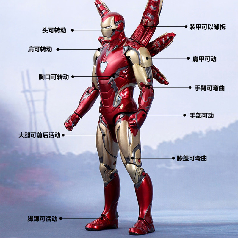 中动漫威mk85美国队长手办男孩玩具 水瓶星母婴手办/手办景品