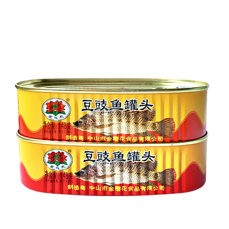 豆豉鱼罐头鱼148g下酒拌饭菜即食海鲜熟食小鱼速食品鱼罐头 - 图0