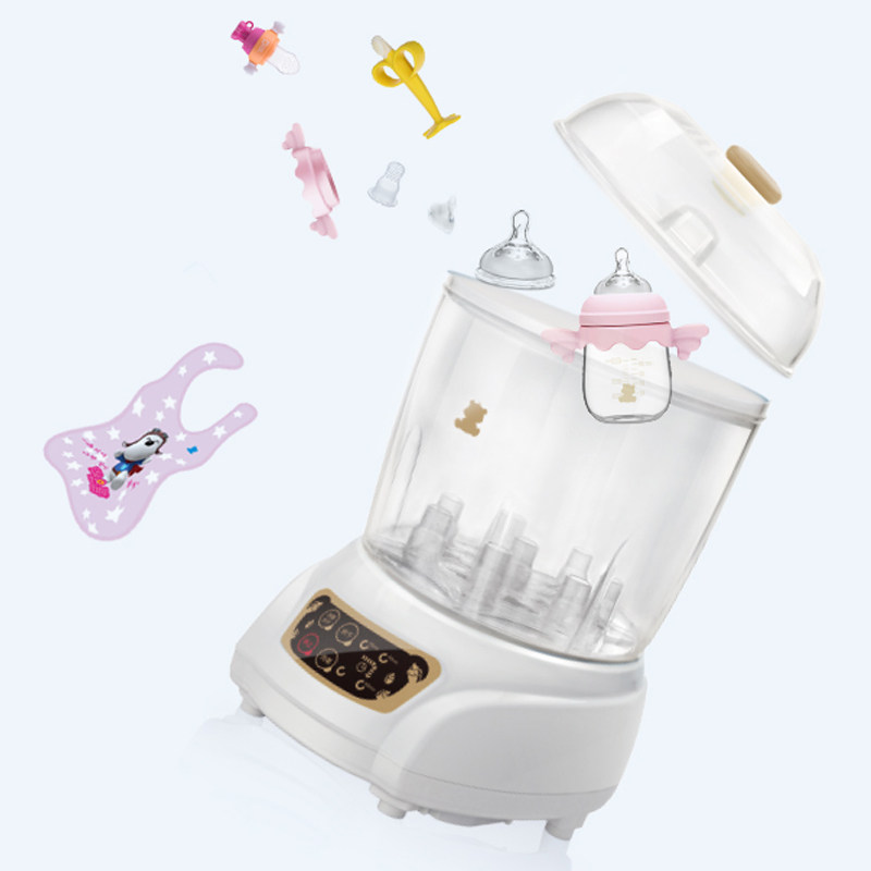 小白熊奶瓶餐具消毒锅带蒸汽消毒柜 诚字号母婴奶瓶消毒器/消毒锅