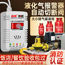 Liquefied gas alarm bottled air leakage commercial domestic automatic cut-off valve leakage safety valve anti-leakage three sets