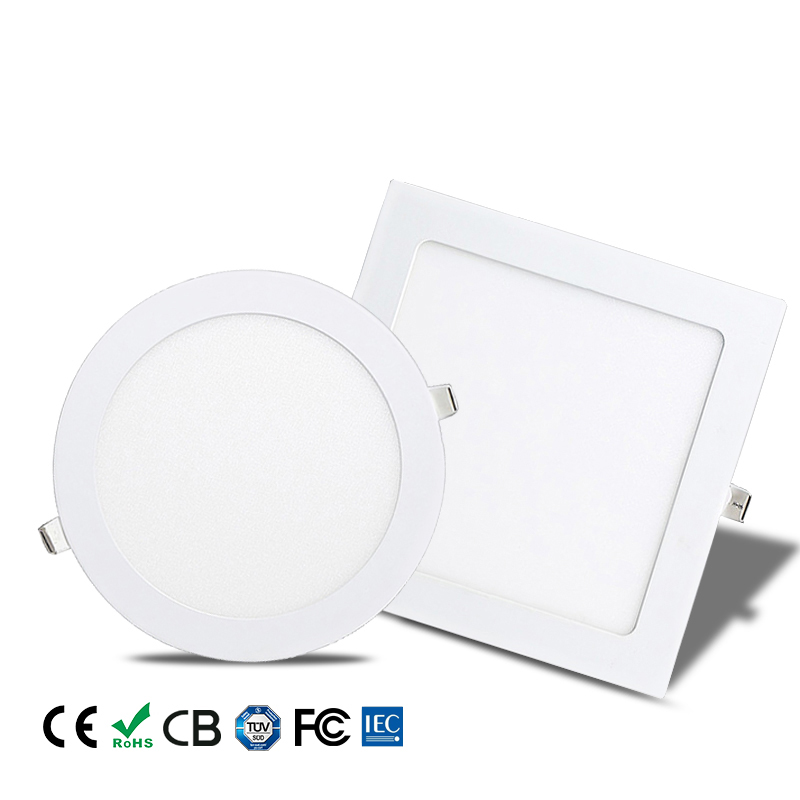 led panel light面板灯天花灯110V220嵌入式商用超薄圆方形筒灯 - 图2