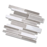 KASARO Серый белый древесный зерно мраморная плитка ванная комната каменная мозаика на стенах ванной