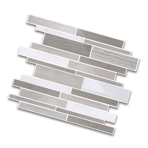 KASARO Серый белый древесный зерно мраморная плитка ванная комната каменная мозаика на стенах ванной