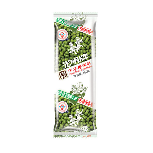 光明绿豆冰棒雪糕冰激凌冷饮棒冰怀旧冰棍冰淇淋92g5支 - 图3