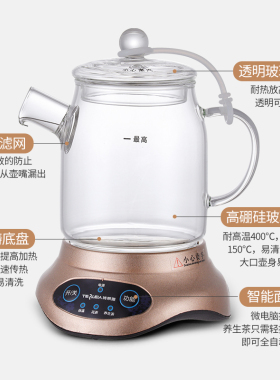 特莱雅煮茶全玻璃养生壶