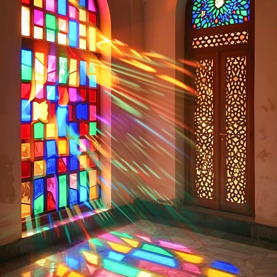 Colored cellophane children's kindergarten handmade cards