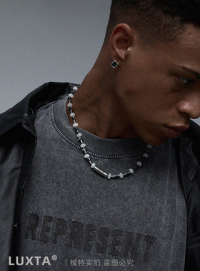 LUXTA原创十字架拼接男项链
