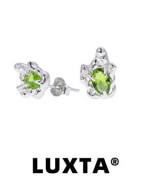LUXTA纯银绿宝石嘻哈耳钉