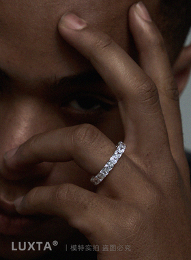 LUXTA纯银s925嘻哈时尚闪戒指