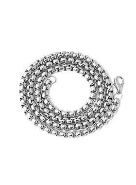 男式方盒子潮流hiphop珍珠项链