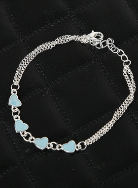 欧美风夜光花朵吊坠手链