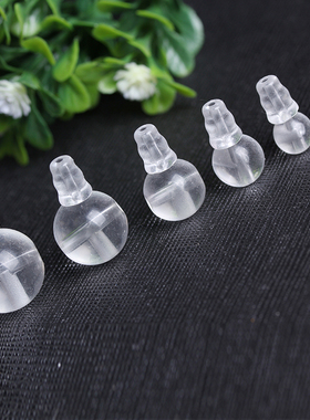 三通佛头白水晶紫黄水晶茶水晶圆三通佛塔散珠子DIY手链项链配件