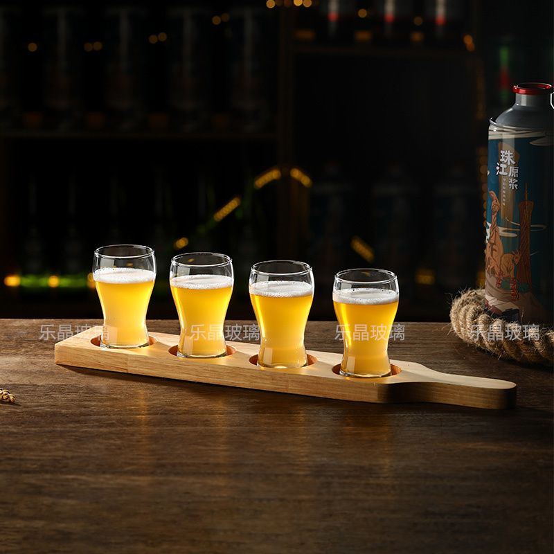 精酿啤酒品尝品鉴试饮小容量闻香玻璃杯卡片式品酒杯杯托套装酒吧 - 图1