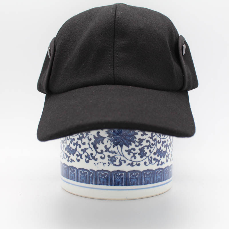 正品老字号马聚源经典老北京圆顶呢子帽 秋冬季中老年护耳帽子