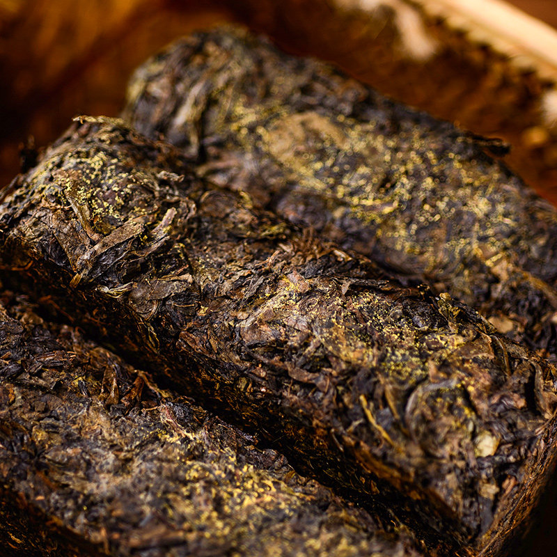 安化黑茶湖南安化正品安化黑茶正宗金花茯砖茶手筑安华茯茶湘丰_虎窝淘