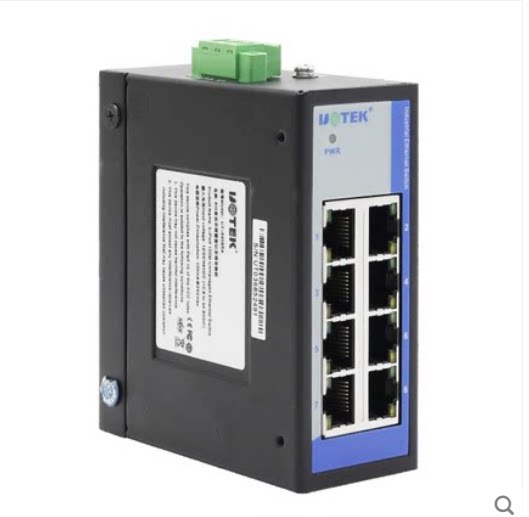 Yutai UT-6408SA industrial Ethernet switch eight-port industrial-grade unmanaged switch 8-port Fast Ethernet converter rail mounting wide voltage network RJ45