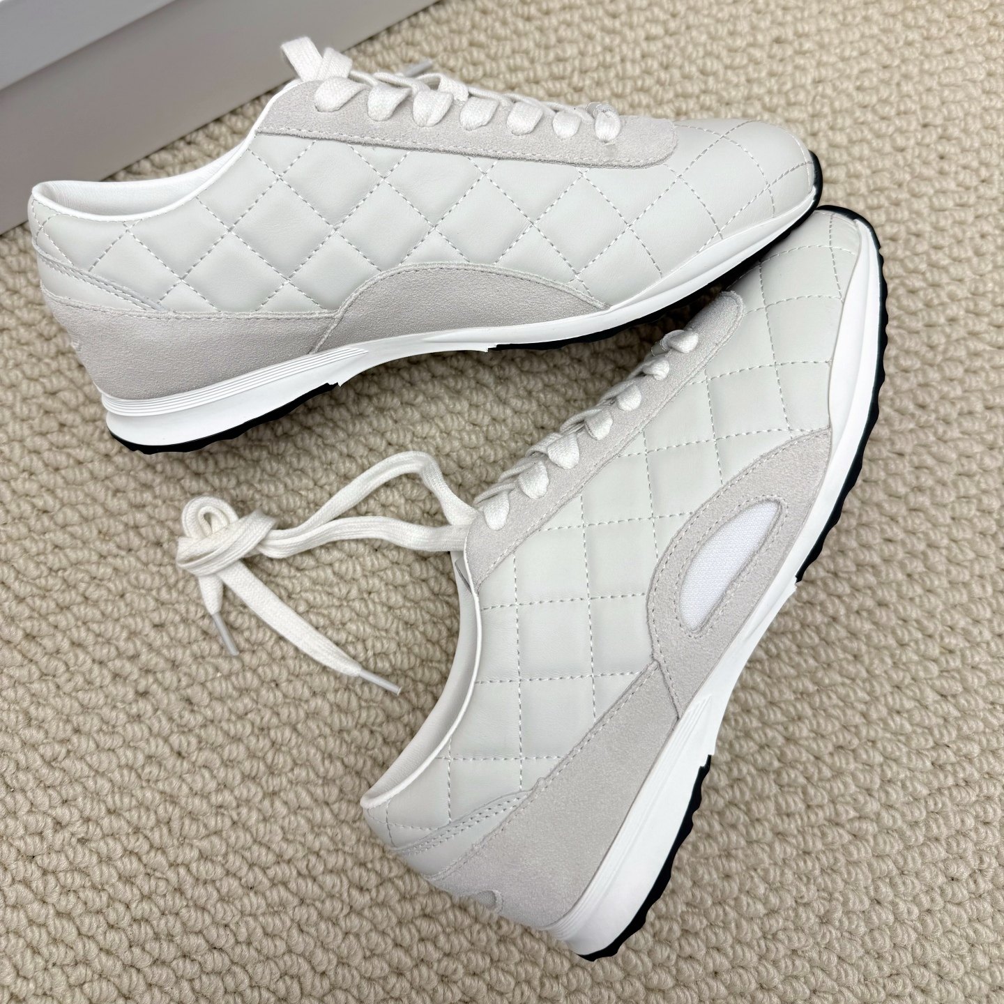 莞产真皮系带菱格电绣小香风运动休闲女鞋~时尚百搭小白鞋,淘宝优惠券,粉丝福利购,淘宝优惠卷