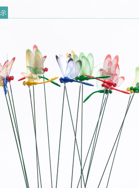 仿真立体塑料蝴蝶花盆园艺装饰品