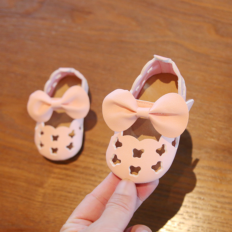 夏季新款6到12个月婴儿凉鞋一岁女宝宝学步前鞋镂空婴幼儿公主鞋8
