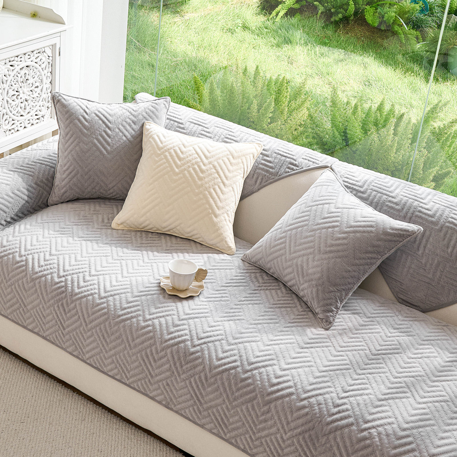 秋冬加厚毛绒沙发垫简约现代防滑坐垫全包沙发套罩巾盖布2026坐垫,淘宝优惠券,粉丝福利购,淘宝优惠卷