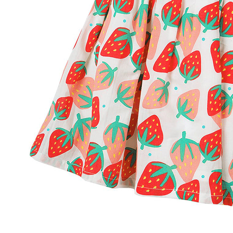 品牌童装夏季女童短裙宝宝纯棉针织裙夏季儿童草莓半身裙女孩衣服