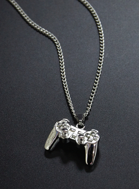 复古嘻哈钛钢游戏机手柄男女项链