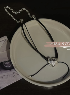 Miss家2025新款韩版时尚百搭显瘦爱心吊坠项链女个性轻奢颈链