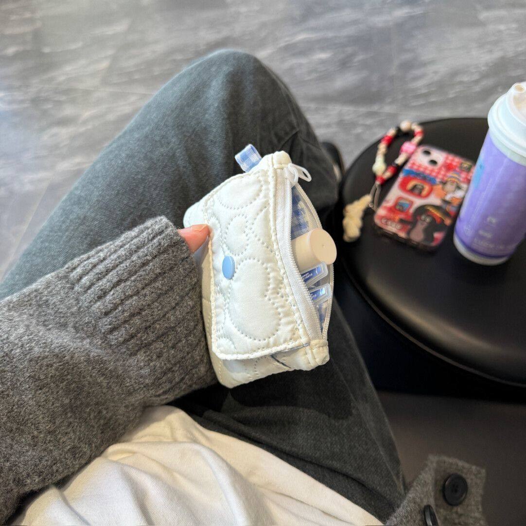 ins拉链卡包化妆包多功能纽扣学生零钱包证件杂物便捷收纳耳机包,淘宝优惠券,粉丝福利购,淘宝优惠卷