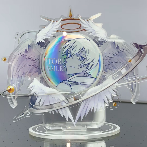 天使之翼高颜值谷美吧唧砖谷子保护托亚克力磁吸立牌徽章通用展示 - 图1