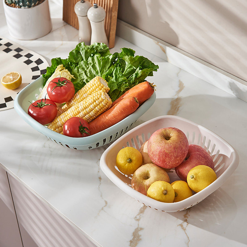 加厚菜篮子洗菜盆沥水篮塑料厨房水果馒头筐镂空洗菜盆馍框家用,淘宝优惠券,粉丝福利购,淘宝优惠卷