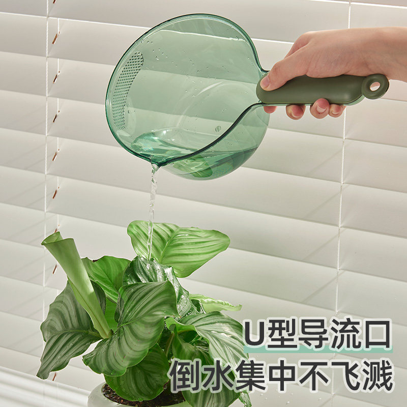 厨房淘米神器细孔洗米筛淘米盆水瓢浇菜沥水舀水勺水漂透明水舀子,淘宝优惠券,粉丝福利购,淘宝优惠卷