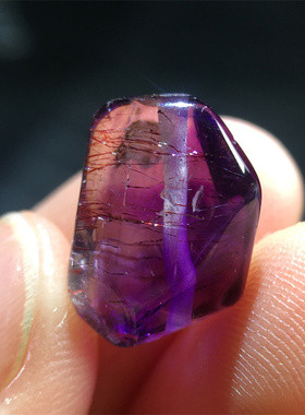 紫超七情侣水晶彼岸花手链串天然