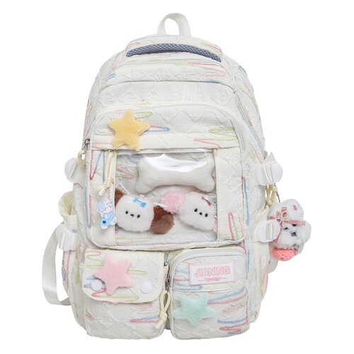 儿童书包女生小学生初中生两件套痛包大容量背包高颜值高中双肩包 - 图3