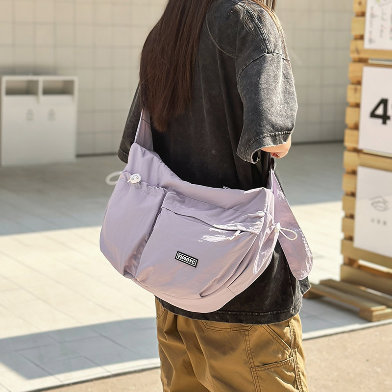 Nylon crossbody bag large capacity travel dumpling bag