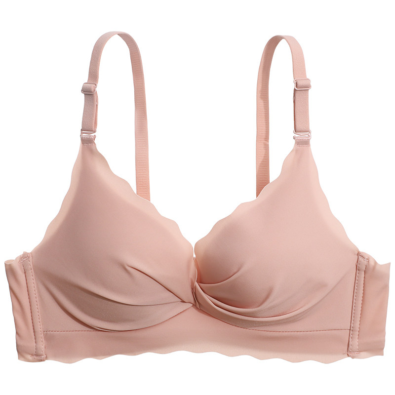 薄款上托小胸聚拢bra无钢圈文胸罩 红粉女王文胸