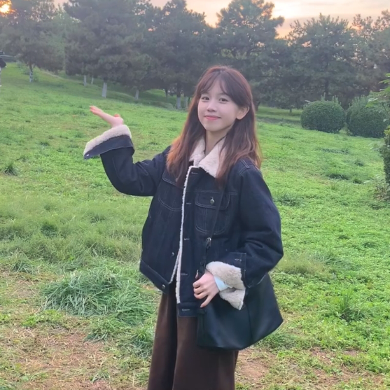 保暖毛绒牛仔棉服外套女2025冬季新款韩版气质减龄显瘦小众上衣潮,淘宝优惠券,粉丝福利购,淘宝优惠卷