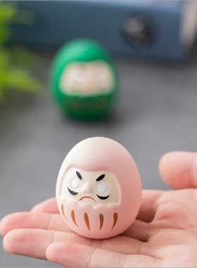 多彩达摩摆件日式文创简约卡通陶瓷手工制品创意毕业礼物送男女友