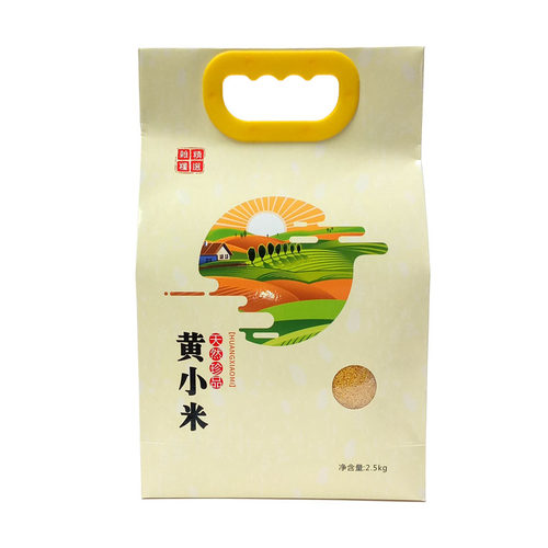杂粮大米包装袋子 小米大米礼品袋 手提袋牛皮纸包装 米袋子 纸袋 - 图2