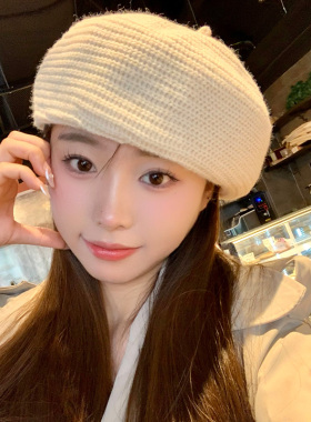 周给给韩版女显脸小贝雷帽