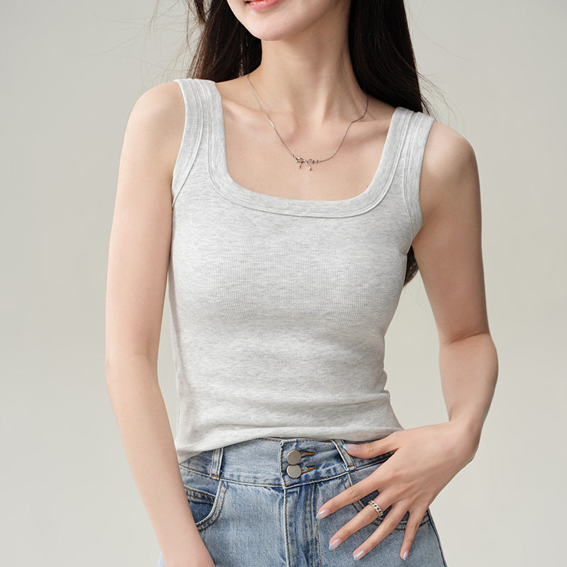 百搭螺纹白色小吊带背心女2025新款内搭上衣女夏外穿美背冰丝打底,淘宝优惠券,粉丝福利购,淘宝优惠卷