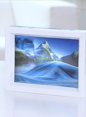 流沙画3D动景装饰现代创意相框风景画礼品镜子多功能桌面沙漏摆件