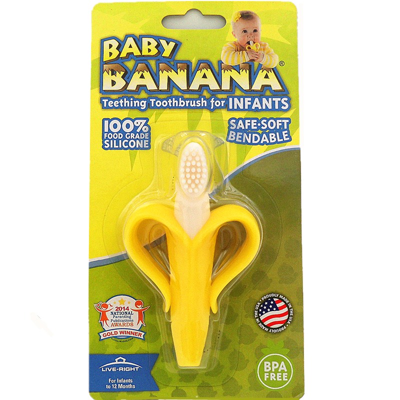 美国Babybanana婴儿宝宝香蕉牙胶硅胶磨牙棒咬咬胶玩具器软可水煮 - 图3