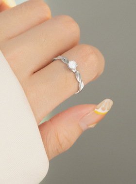 新款S925银莫比乌斯戒指闪耀星河