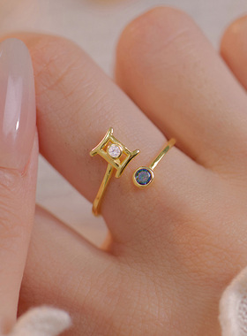 新款S925银跨境12星座戒指女个性