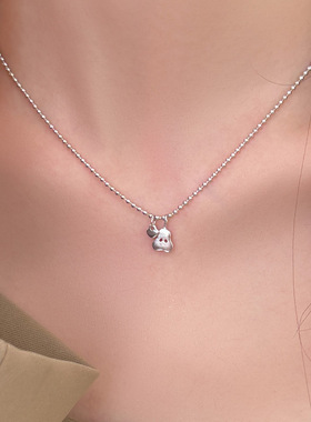 新款S925银雪梨切片爱心项链女小