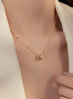 2026S925银双环吊坠项链女时尚轻