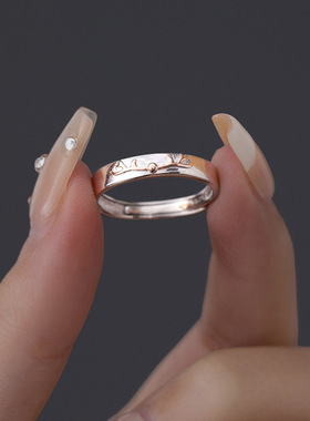 新款S925银一鹿有你男女一对戒指