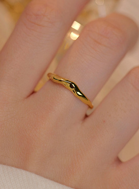 新款S925银几何不规则戒指女简约