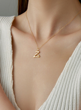 2026S925银跨境欧美英文字母吊坠